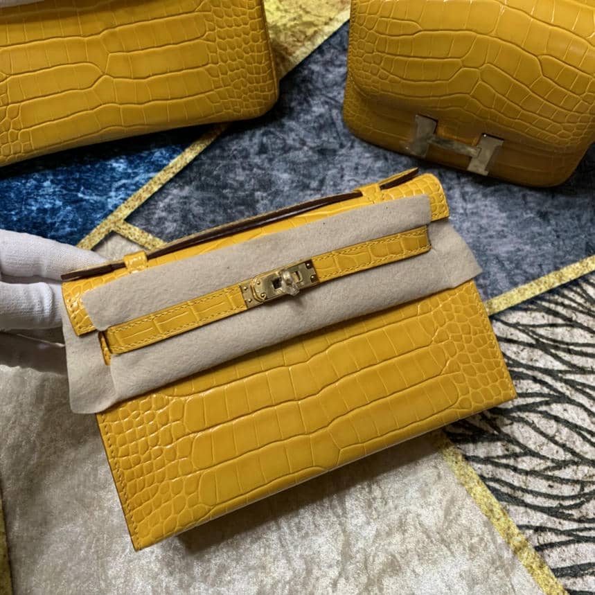 Kelly Crocodile-Embossed Cow Leather-18
